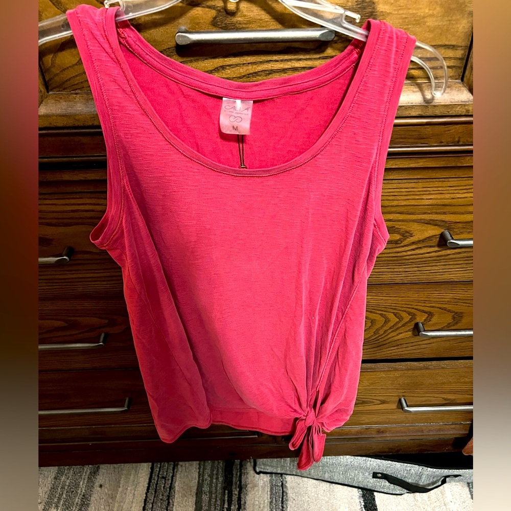 Calia by Carrie Underwood Tops | Calia Side Tie Tank Top/ maroon